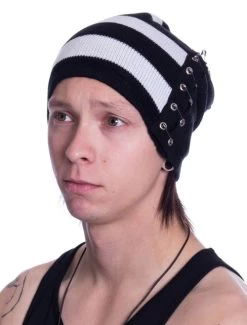 Vixxsin Shade Beanie: Black And White