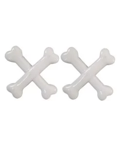 Kreepsville 666 Hair Slides: Crossbones -White