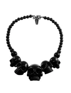 Kreepsville 666 Skull Collection Necklace: Black