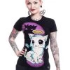 Cupcake Cult Kitty Angel T-Shirt 2 Cupcake Cult Kitty Angel T-Shirt -Fashion Apparel Big C Edit Display 54204.1586249954