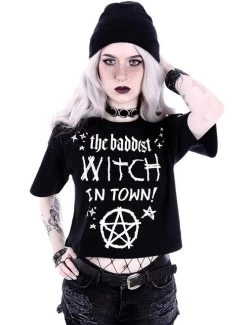 Restyle Baddest Witch In Town Crop Top