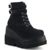 Demonia Shaker Ankle Boots: Black Velvet - PRE-ORDER