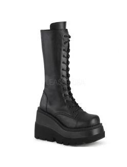 Demonia Shaker Mid-Calf Boots: Matte Black - PRE-ORDER