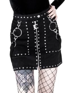Restyle Studded Suede Skirt -Fashion Apparel Big C Edit Display 86691.1712593723