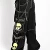 Tripp NYC Zip Off Super Skull Pants: Black / Lime 2 Tripp NYC Zip Off Super Skull Pants: Black / Lime -Fashion Apparel Big C Edit Display 90077.1605862950