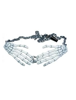 Kreepsville 666 Skeleton Hand Bone Necklace: White