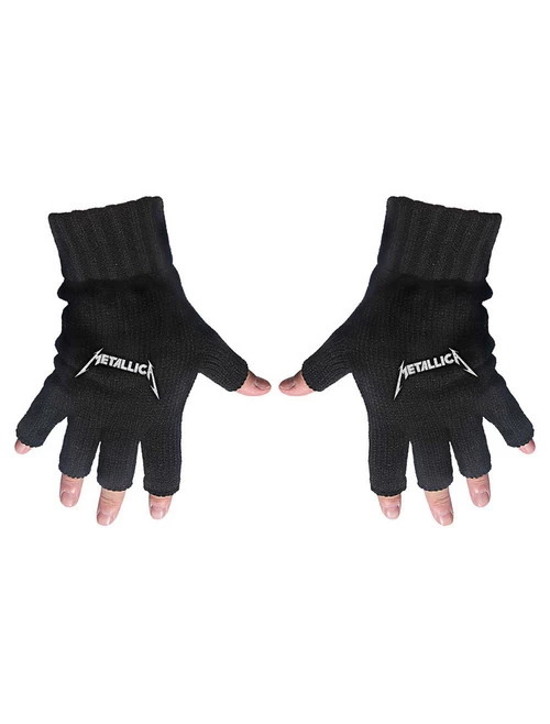 Metallica Classic Logo Fingerless Gloves 3 Metallica Classic Logo Fingerless Gloves