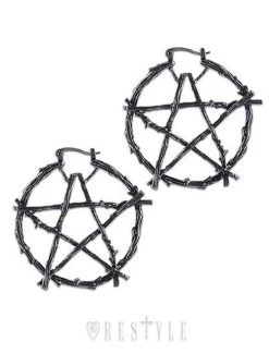 Restyle Branch Pentagram Earrings