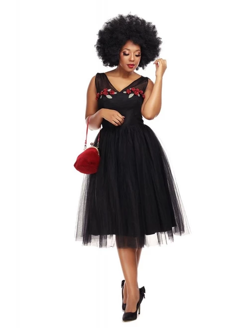 Collectif Claudette Occasion Swing Dress - Small 7 Collectif Claudette Occasion Swing Dress - Small - Image 5