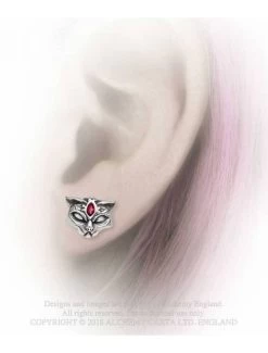 Alchemy Gothic - Sacred Cat Stud Earrings -Fashion Apparel Big C Edit Ear 51678.1561344372