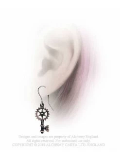 Alchemy Empire - Steampunk Clavitraction Earrings -Fashion Apparel Big C Edit Ear 65883.1549257555