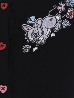 Hell Bunny Thumper Cardigan - XS, Medium And 4XL -Fashion Apparel Big C Edit Embroidery 46456.1552958381