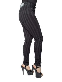 Kreepsville 666 Unisex Skinny Jeans: Destroyer Grey Stripe 18 Kreepsville 666 Unisex Skinny Jeans: Destroyer Grey Stripe -Fashion Apparel Big C Edit Female Right 52247.1645633375