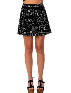 Too Fast Imma Witch Mini Skater Skirt -Fashion Apparel Big C Edit Front 1 14261.1666039412