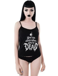 Killstar Dead Sleepy Sleep Vest - XS And Small