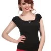 Collectif Lorena Top: Black - Medium And Large 1 Collectif Lorena Top: Black - Medium And Large -Fashion Apparel Big C Edit Front 2 56788.1602683506