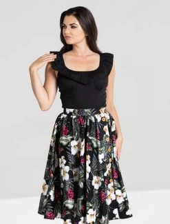 Hell Bunny Rio Top: Black - XS -Fashion Apparel Big C Edit Front 2 69704.1567913308