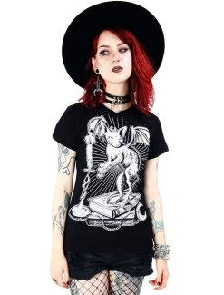 Restyle Ominous Cat T-Shirt 9 Restyle Ominous Cat T-Shirt -Fashion Apparel Big C Edit Front 2 74710.1562999005