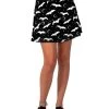 Too Fast Starry Moon Bats Mini Skater Skirt - Small -Fashion Apparel Big C Edit Front 2 93813.1601476289