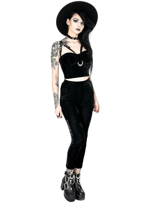 Restyle Black Velvet Pants - 2XL And 3XL 4 Restyle Black Velvet Pants - 2XL And 3XL - Image 2