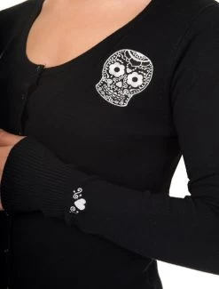 Banned Black Magic Cardigan - Small, Medium And XL -Fashion Apparel Big C Edit Front Close Reg 23989.1570954580