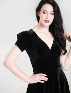 Hell Bunny Joanne Dress: Black - XS -Fashion Apparel Big C Edit Front Close 79374.1594296023