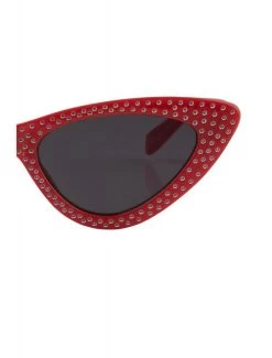 Collectif Lucille Cateye Sunglasses: Red -Fashion Apparel Big C Edit Front Close 83806.1566100170
