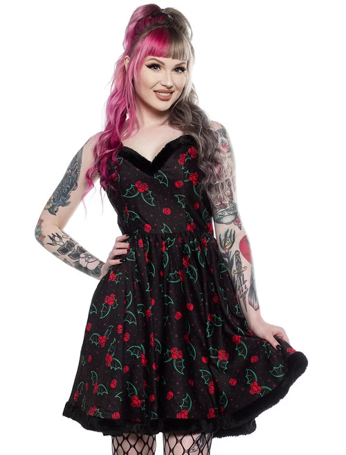 Sourpuss Holly Bats Sophia Dress 5 Sourpuss Holly Bats Sophia Dress - Image 3