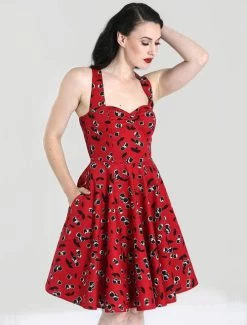 Hell Bunny Alison Mid Dress - XS And Medium -Fashion Apparel Big C Edit Front Clsoer 75544.1706441787