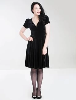 Hell Bunny Joanne Dress: Black - XS