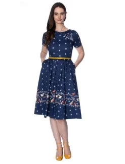 Banned Christmas Birds Dress - XS And Medium -Fashion Apparel Big C Edit Front Full 66598.1602958112