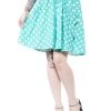 Sourpuss Mint Polka Dot Swing Skirt -Fashion Apparel Big C Edit Front Full 70757.1547957789