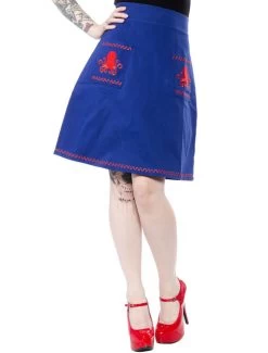 Sourpuss Blue Octopus Suzie Skirt