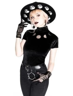 Restyle Velvet Top: Moon Phases -Fashion Apparel Big C Edit Front Model 6 01483.1645624871