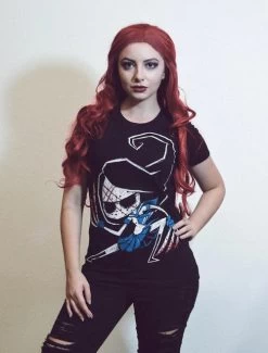 Akumu Ink Tokyo Terror Women's T-Shirt -Fashion Apparel Big C Edit Front Model 40318.1584517805