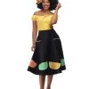 Collectif Silvia Fruit Slice Skirt - Small And Medium 2 Collectif Silvia Fruit Slice Skirt - Small And Medium -Fashion Apparel Big C Edit Front Model 71040.1575013677