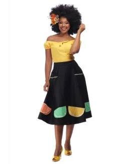 Collectif Silvia Fruit Slice Skirt - Small And Medium