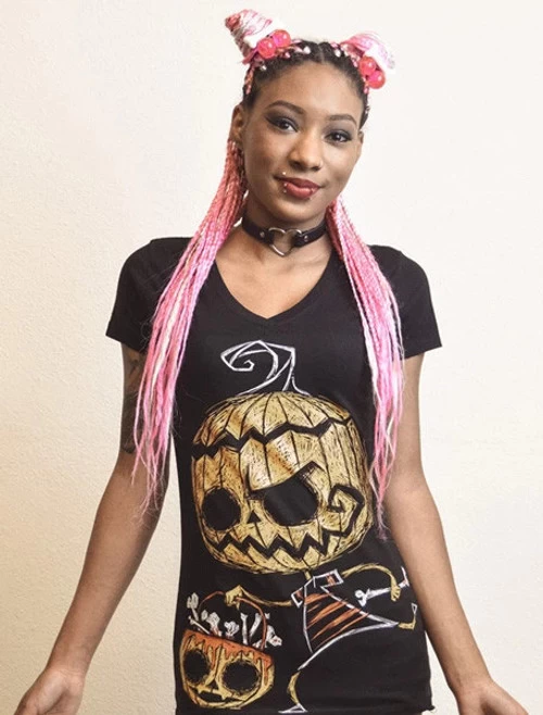 Akumu Ink Bone Collector Ladies' V-Neck T-Shirt 4 Akumu Ink Bone Collector Ladies' V-Neck T-Shirt - Image 2