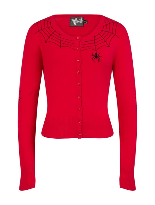 Hell Bunny Spider Cardigan: Redback - XL, 3XL And 4XL 4 Hell Bunny Spider Cardigan: Redback - XL, 3XL And 4XL - Image 2