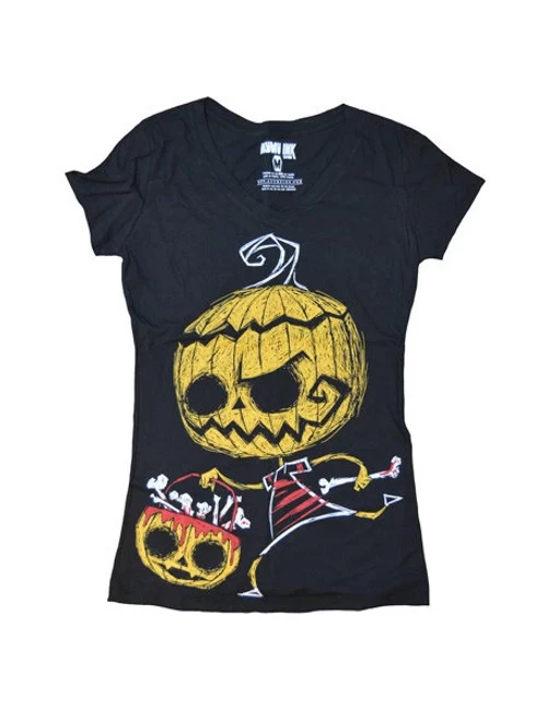 Akumu Ink Bone Collector Ladies' V-Neck T-Shirt 3 Akumu Ink Bone Collector Ladies' V-Neck T-Shirt