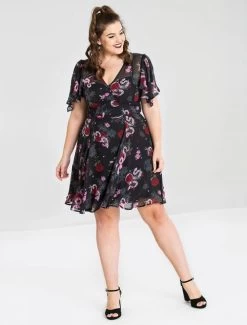 Hell Bunny Medusa Dress - Small 16 Hell Bunny Medusa Dress - Small -Fashion Apparel Big C Edit Front Plus 28315.1611138588