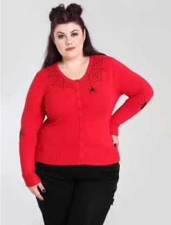 Hell Bunny Spider Cardigan: Redback - XL, 3XL And 4XL