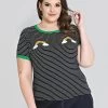Hell Bunny Rainbow Top - XS -Fashion Apparel Big C Edit Front Plus 38976.1593103176