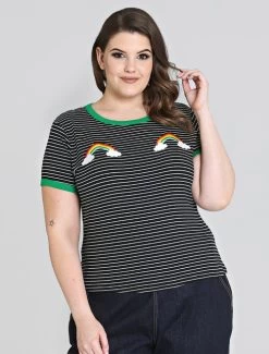 Hell Bunny Rainbow Top - XS