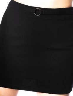 Banned O-Ring Denim Skirt -Fashion Apparel Big C Edit Front Super Close 79194.1566364554