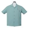 Steady Tiki Stitch Bowling Shirt: Light Teal - 3XL