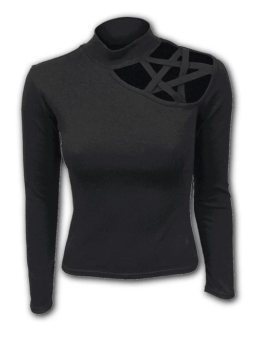 Spiral Pentagram Shoulder Long Sleeve Top 5 Spiral Pentagram Shoulder Long Sleeve Top - Image 3