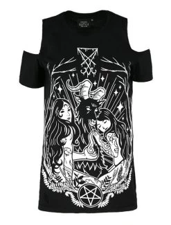 Restyle Lucifer Cold Shoulder T-Shirt