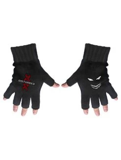 Disturbed Fingerless Gloves: Red DNA
