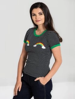 Hell Bunny Rainbow Top - XS -Fashion Apparel Big C Edit Front 08857.1604414090